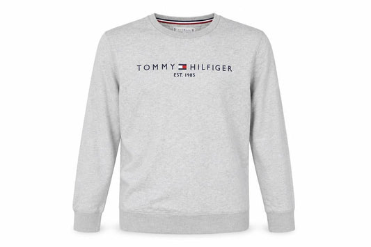 Front view of Tommy Hilfiger boys’ grey logo sweatshirt -, size 16, casual