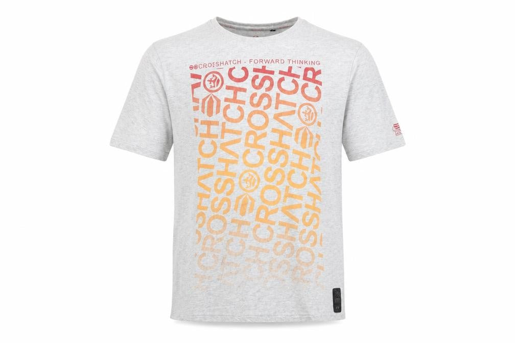 Crosshatch Men's Grey Graphic Print T-Shirt, L