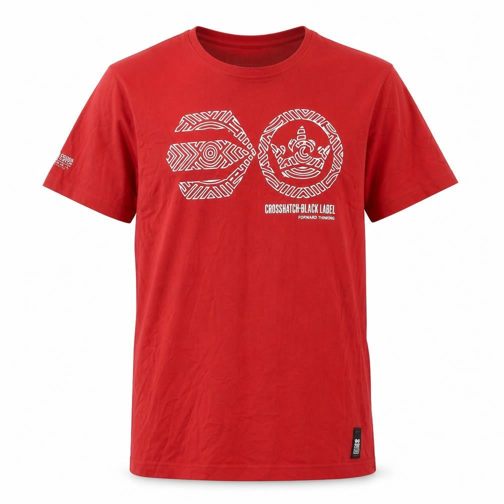 Crosshatch Men's Red Medium Graphic Print T-Shirt