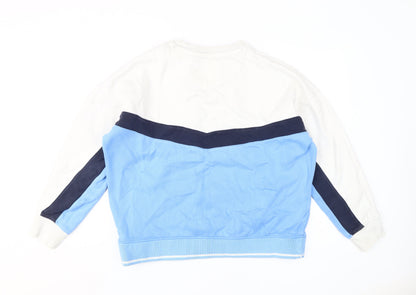 Jack Wills Women's Ivory Blue Sweatshirt Size 14