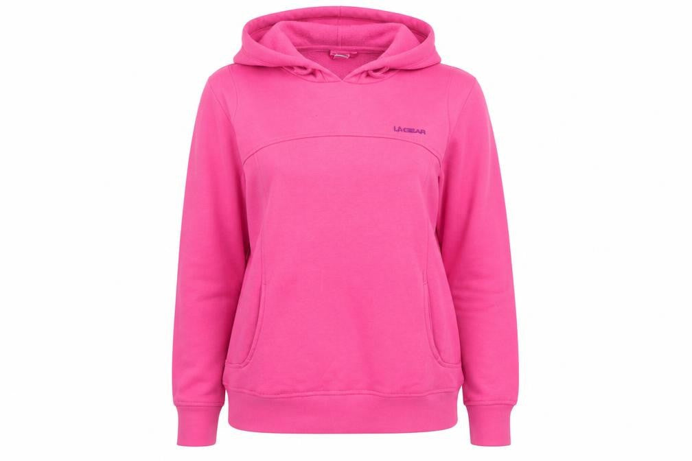 LA Gear Women's Pink Hoodie - Size 10, Pullover Fleece