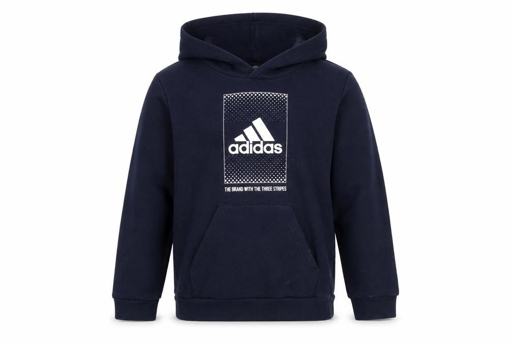 Adidas Boys Blue Pullover Hoodie 11-12 Years with Logo