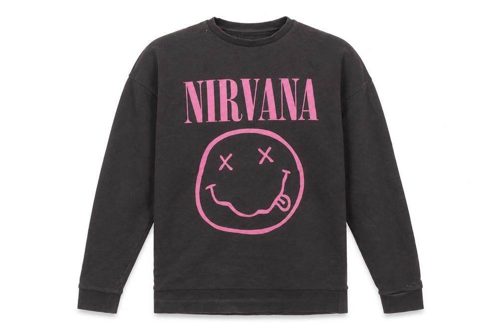 ASOS Nirvana Black XS Pullover Sweatshirt Unisex