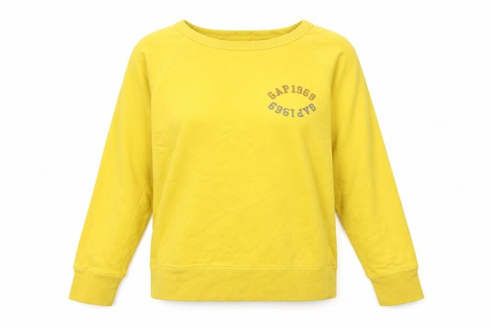 GAP Women's Yellow Pullover Sweatshirt, Size S