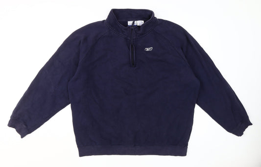Reebok Men's Blue 1/4 Zip Sweatshirt XL