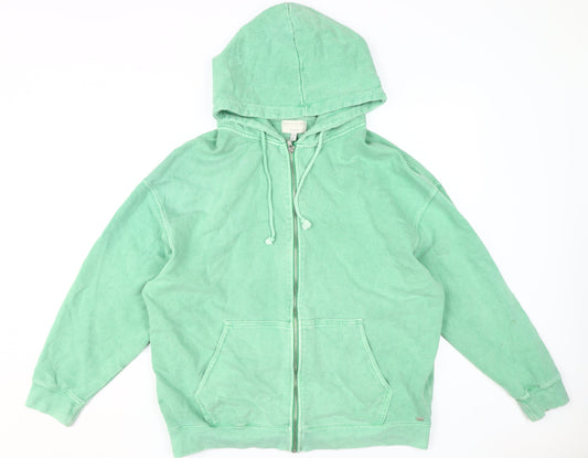 Pull & Bear Teens Green Full Zip Hoodie S