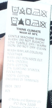 Brand and care label for Jaeger Men's Blue Regular Trousers -, size 34