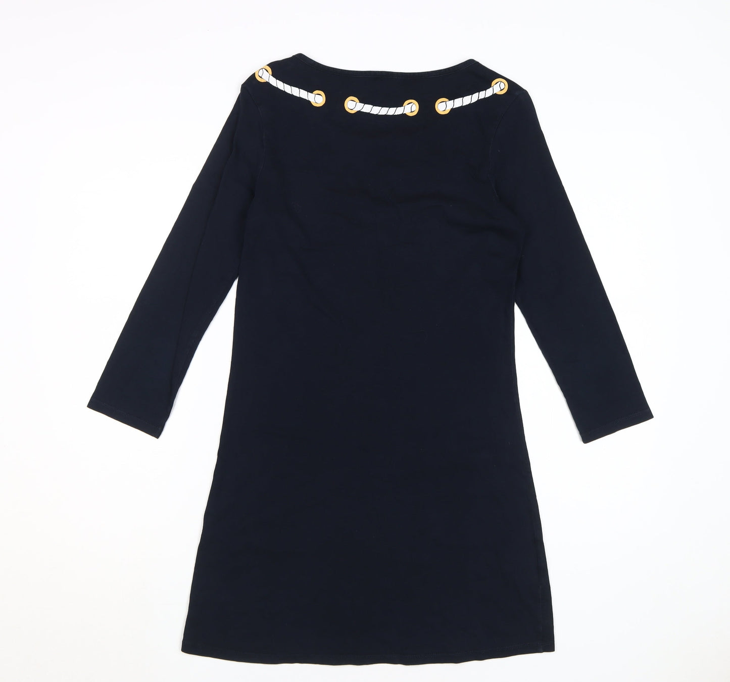 Laura Ashley Black Women's Dress Size 8, Bow Accent, Pockets