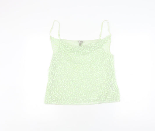 ASOS Women's Green Sequin Camisole Tank, Size 12
