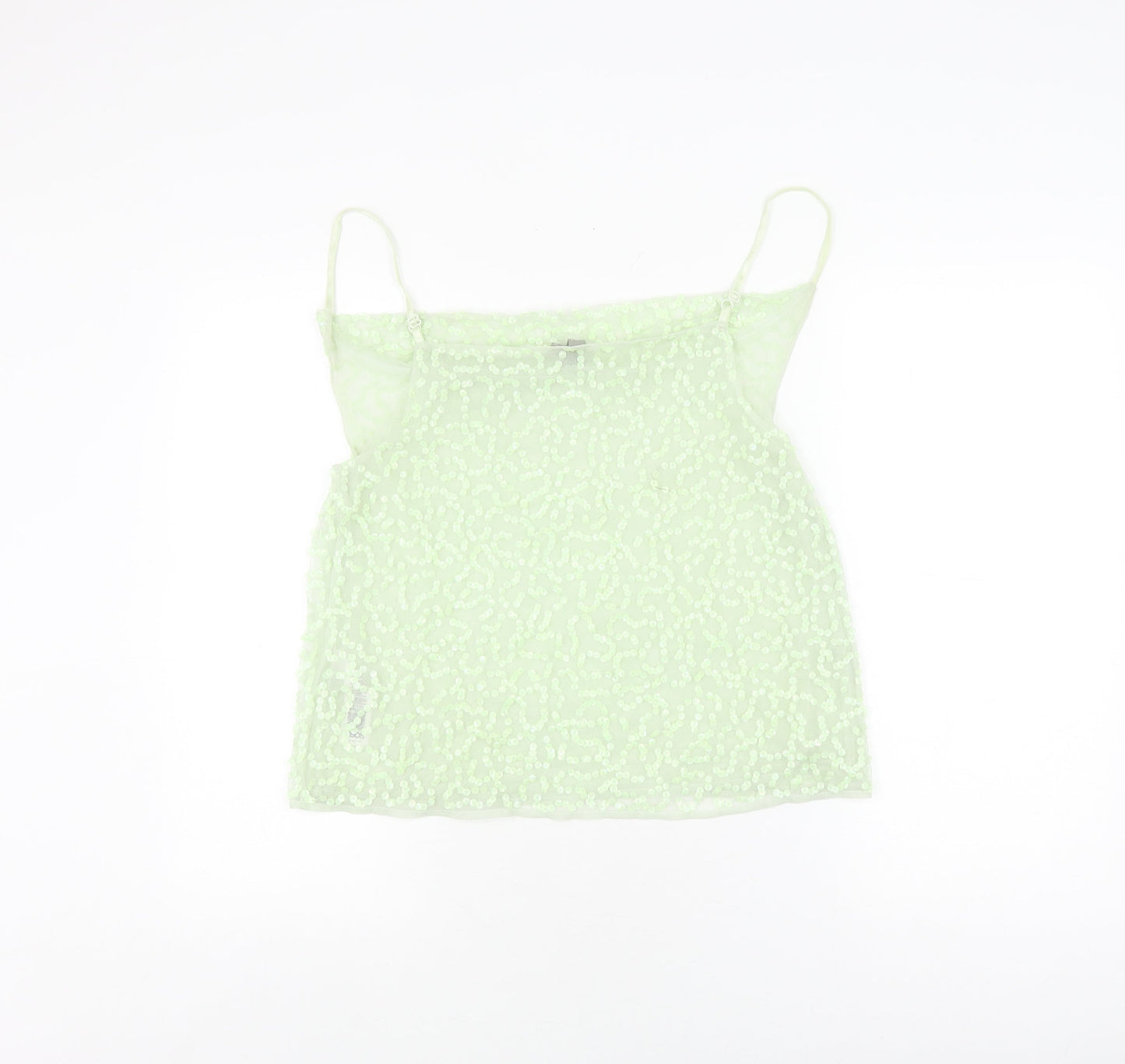 ASOS Women's Green Sequin Camisole Tank, Size 12