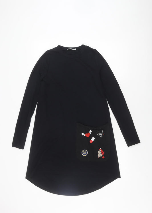 Zara Women's Black Shirt Dress S - Casual Style