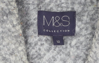 Marks & Spencer Women's Grey Wool Blend Mid-Length Coat