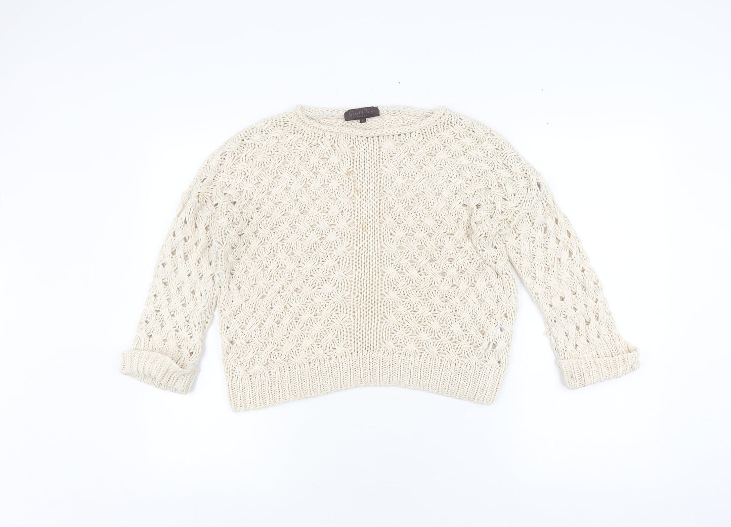 Great Plains Women's Beige Chunky Knit Pullover Jumper S