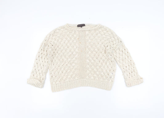 Great Plains Women's Beige Chunky Knit Pullover Jumper S