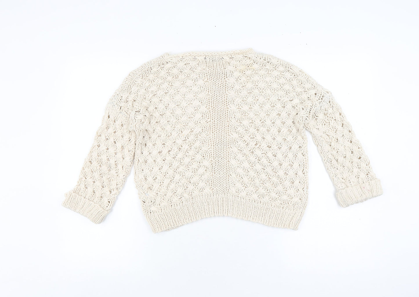 Great Plains Women's Beige Chunky Knit Pullover Jumper S