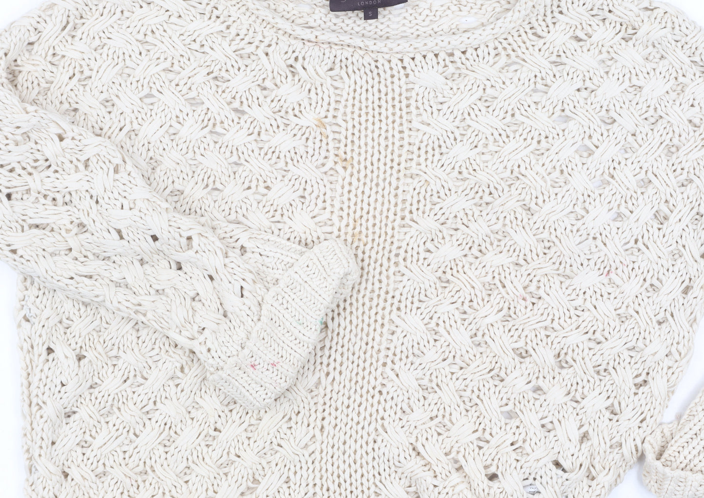 Great Plains Women's Beige Chunky Knit Pullover Jumper S