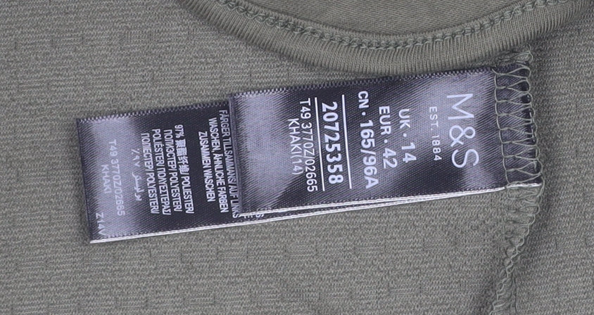 Marks and Spencer Women's Green Open Coatigan Size 14