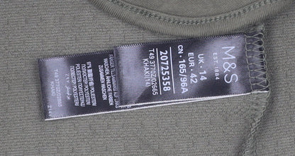Marks & Spencer Women's Green Open Coatigan Size 14