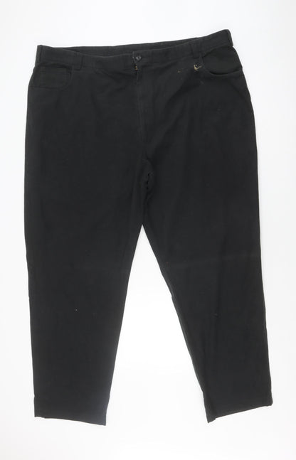 Cab Co. Men's Black Regular Fit Trousers