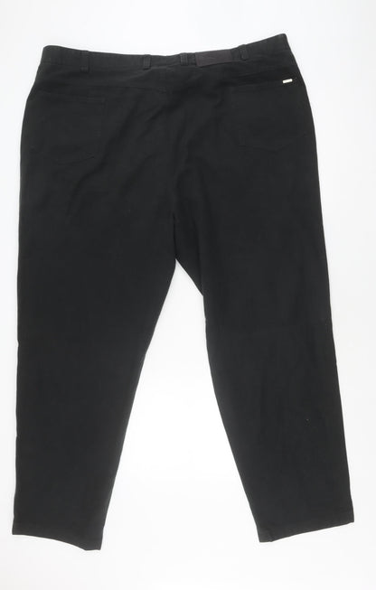 Cab Co. Men's Black Regular Fit Trousers