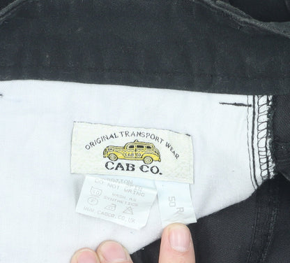 Cab Co. Men's Black Regular Fit Trousers