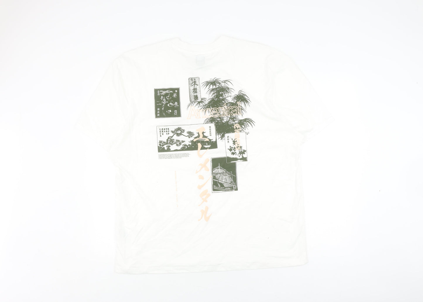 River Island Men's XL White Graphic Art T-Shirt