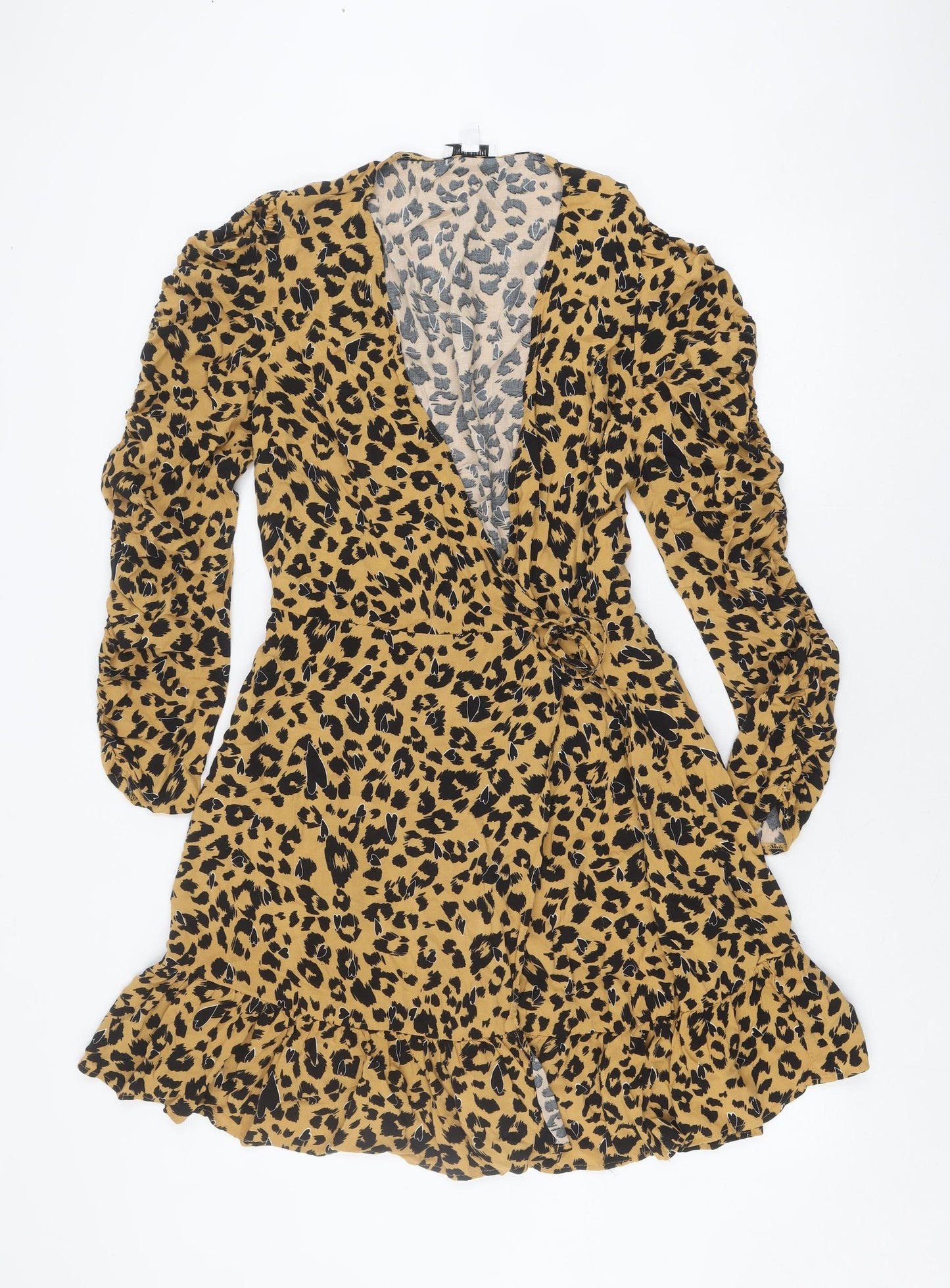 Topshop Women’s Animal Print Dress, Size 14, Viscose