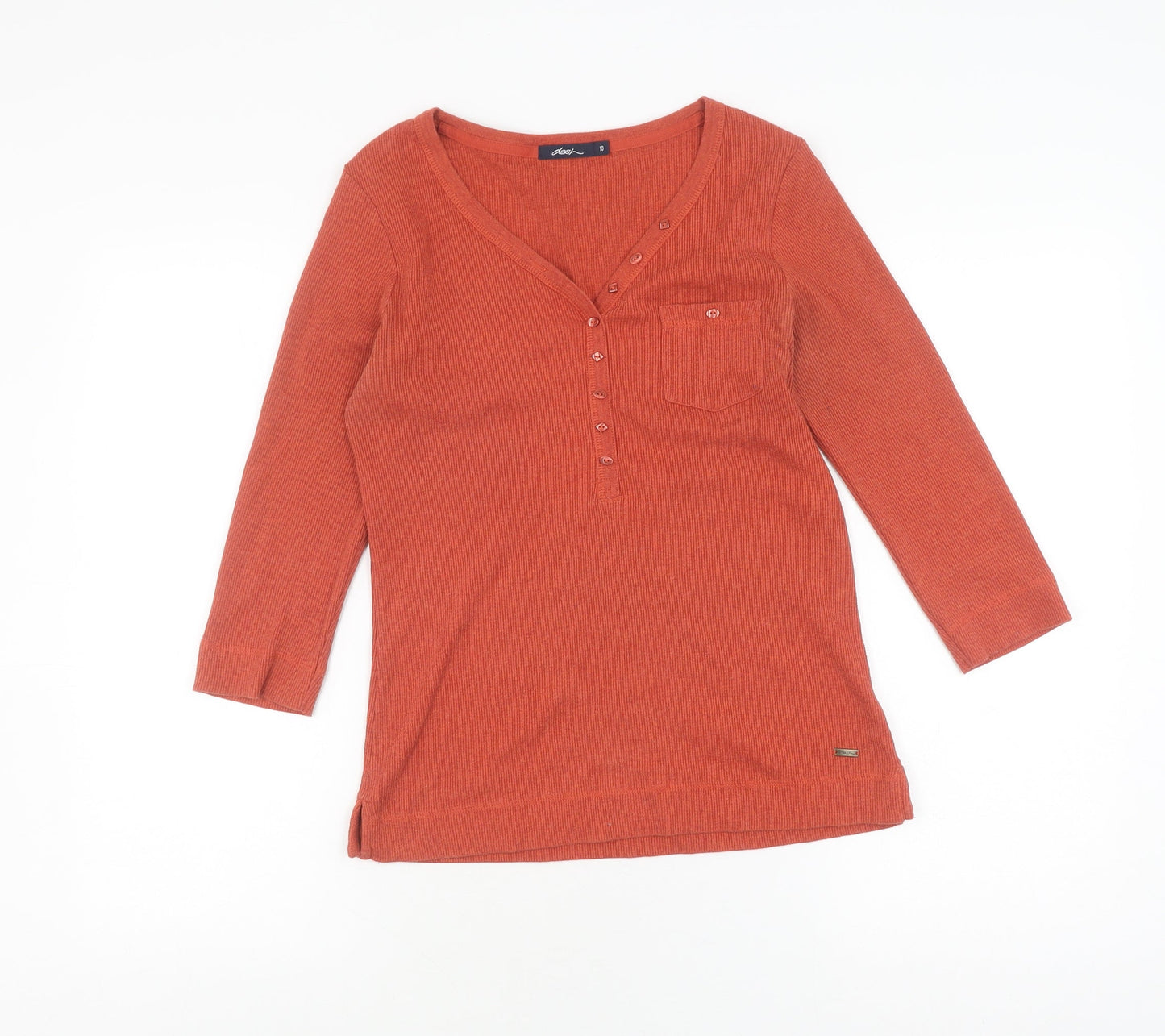 Dash Women's Red 3/4 Sleeve V-Neck T-Shirt Size 10