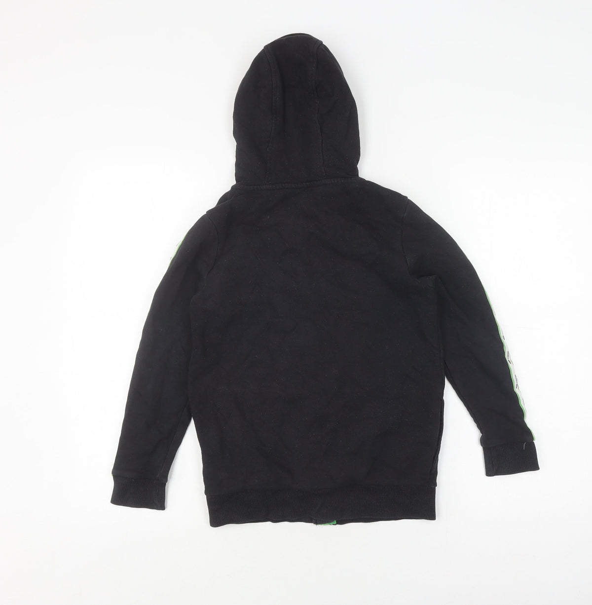 Back view of XBOX boys’ black full zip hoodie - cotton blend, size unavailable