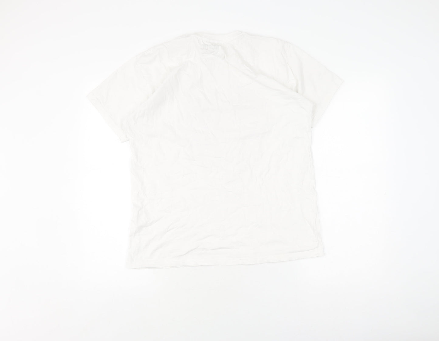 AC/DC Unisex White T-Shirt, M, Crew Neck, Music Theme