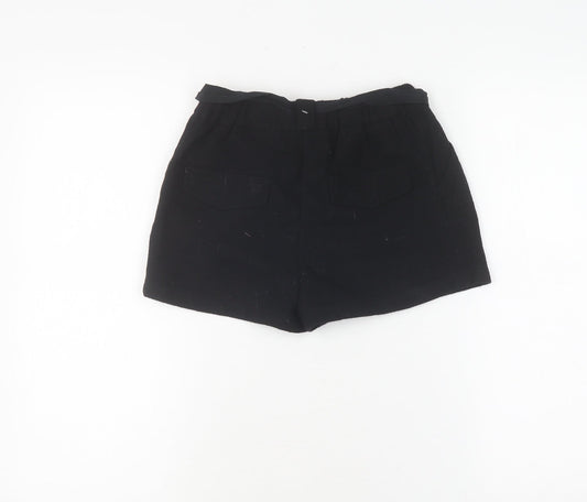 Next Girls Black Casual Shorts 9 Years with Pleated Front