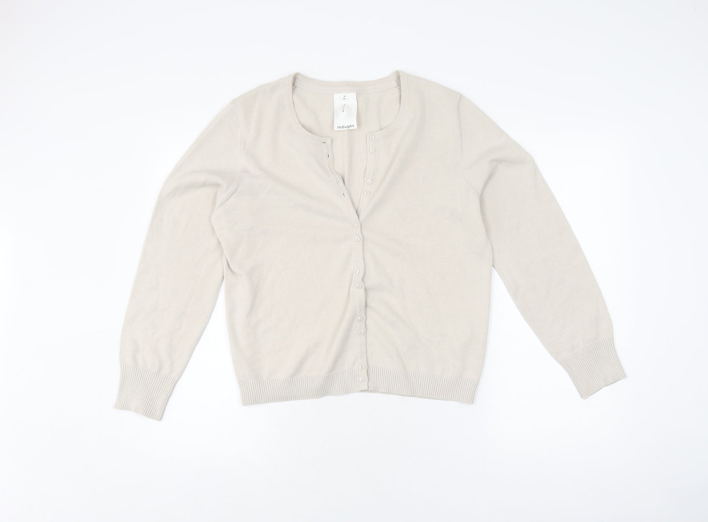 Thought Women's Beige Cardigan Size 14