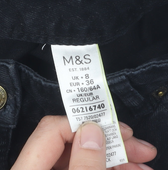 Marks & Spencer Women's Black Trousers - Size 8, Casual Wear