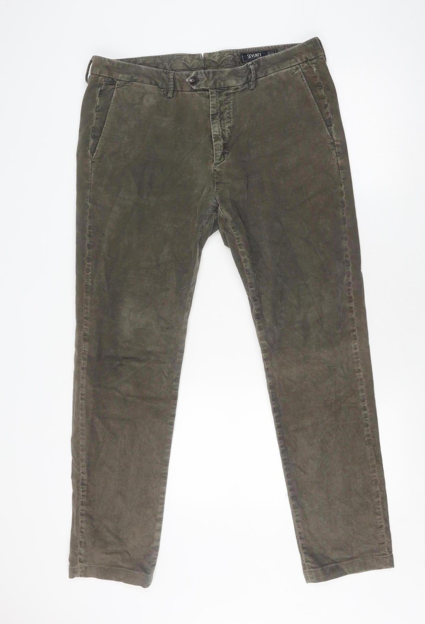 SEVENTY Men's Grey Chino Trousers Size 52