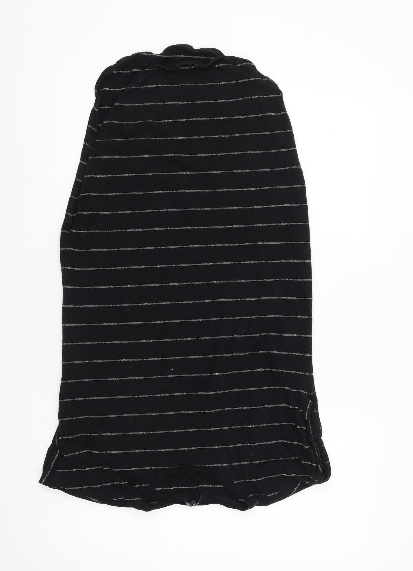 Next Women's Black Striped T-Shirt Size 10