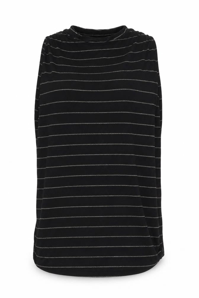 Next Women's Black Striped T-Shirt Size 10