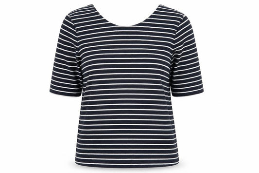 Whistles Women's Black Striped T-Shirt, UK 12, Spring Style