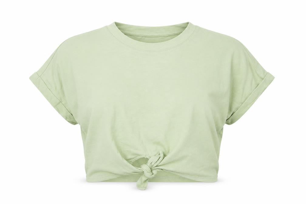 Vero Moda Women's Green Cropped Crew Neck T-Shirt XS