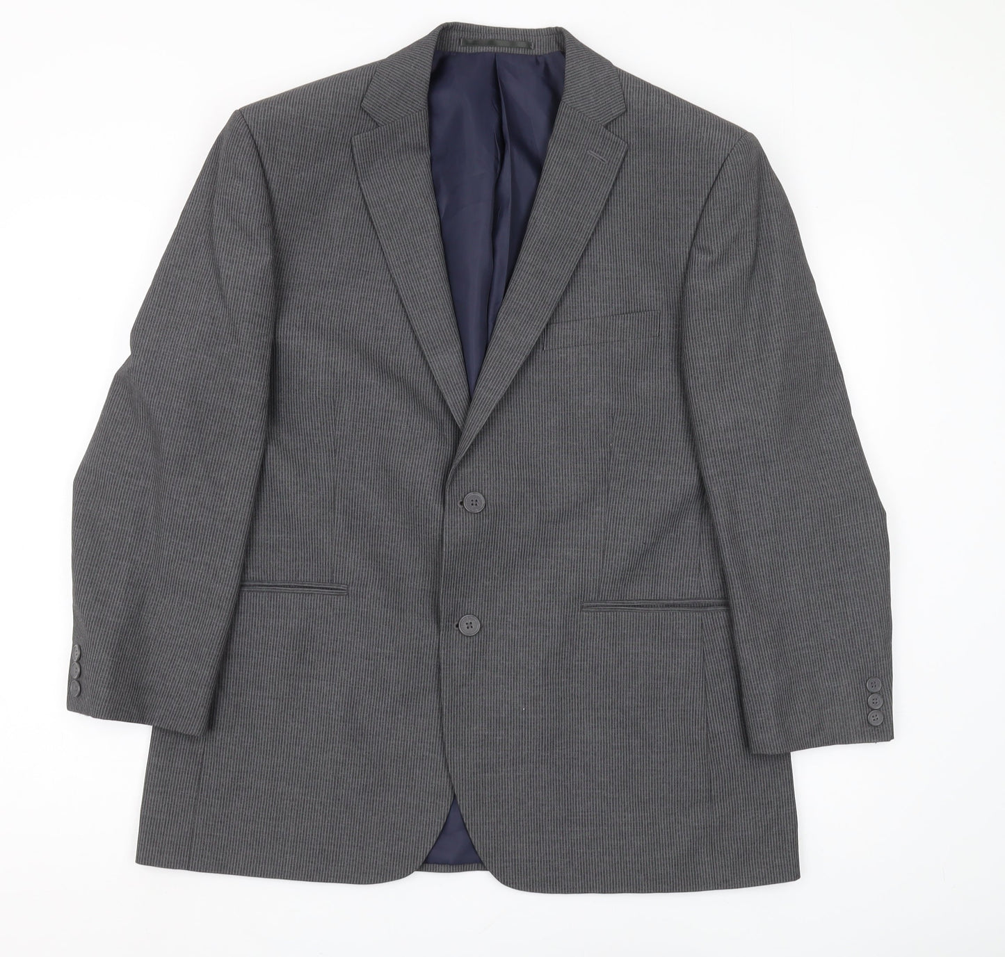 Thomas Nash Men's Grey Striped Blazer Jacket 42S