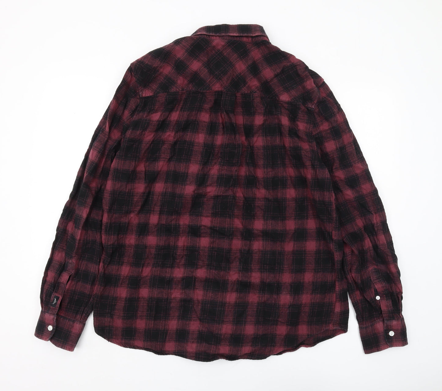 Threadbare Men's 2XL Red Black Plaid Flannel Shirt
