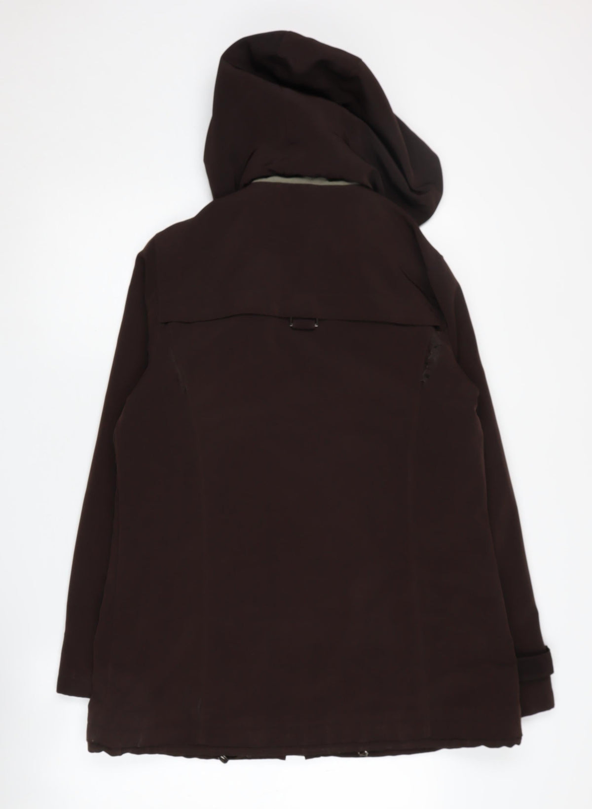 Jones New York Women's Brown Hooded Parka Coat M