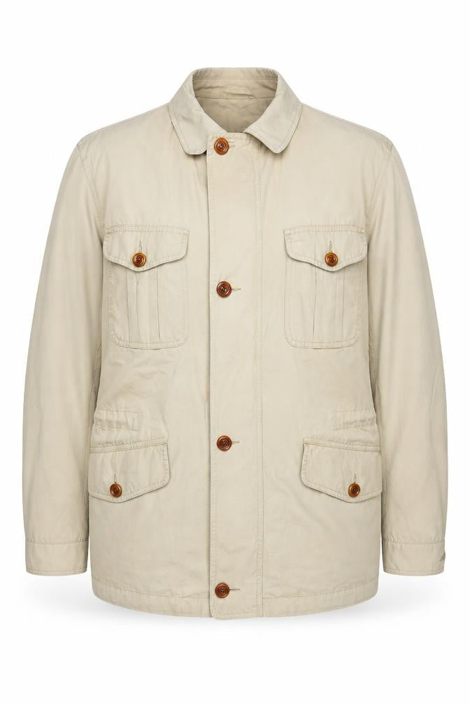 Reed Men's Beige Military Jacket, Size 40