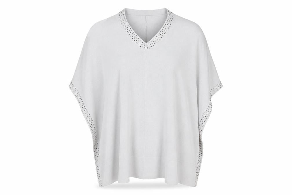 Jacques Vert Women's Grey Studded Cape - Small