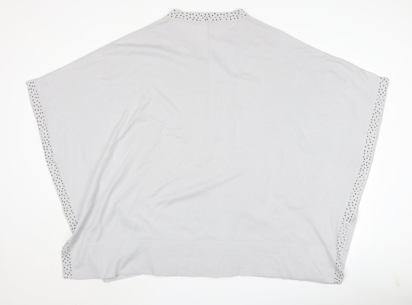 Jacques Vert Women's Grey Studded Cape - Small