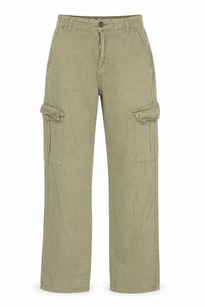 Stradivarius Women's Green Cargo Trousers Size 6