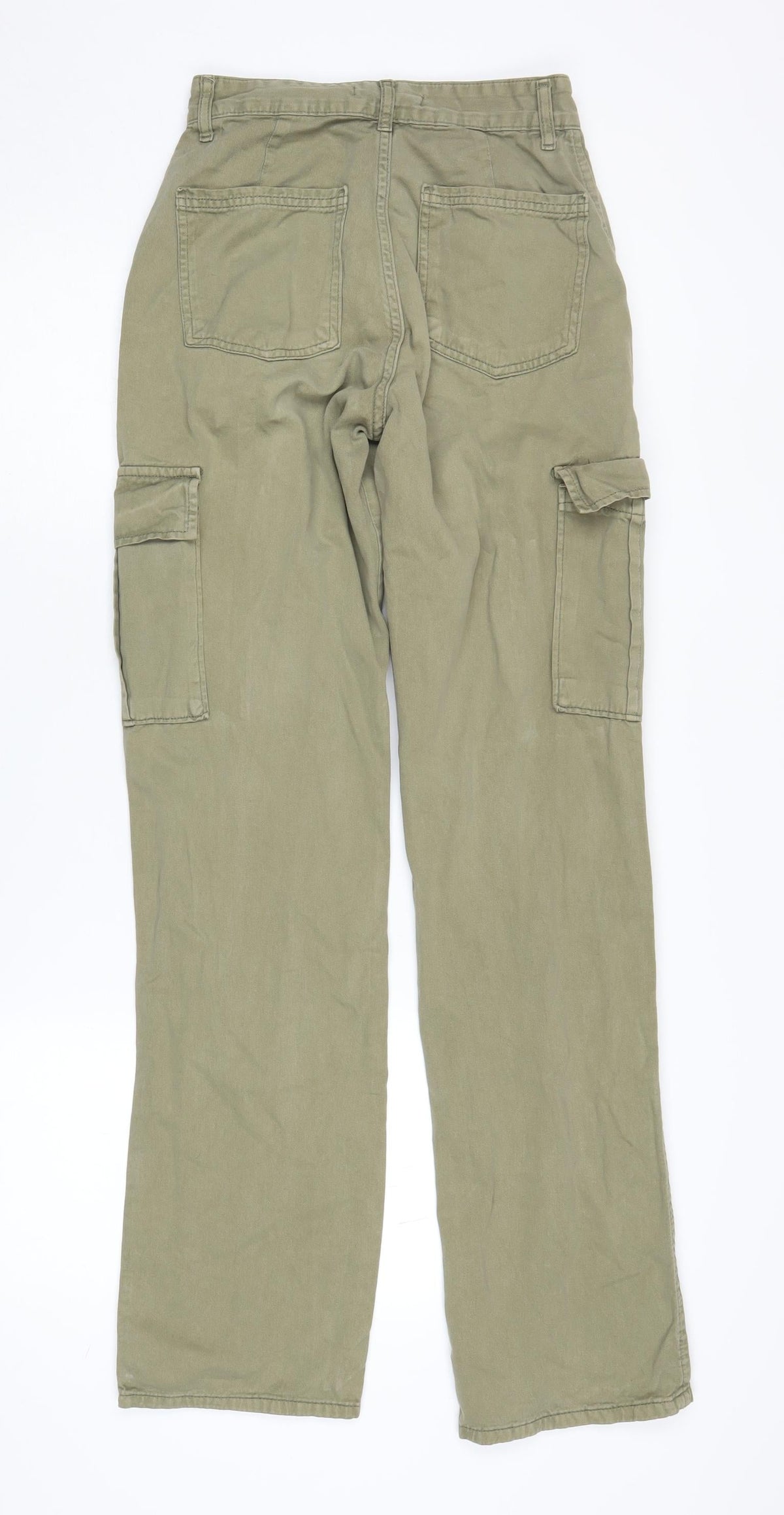 Stradivarius Women's Green Cargo Trousers Size 6