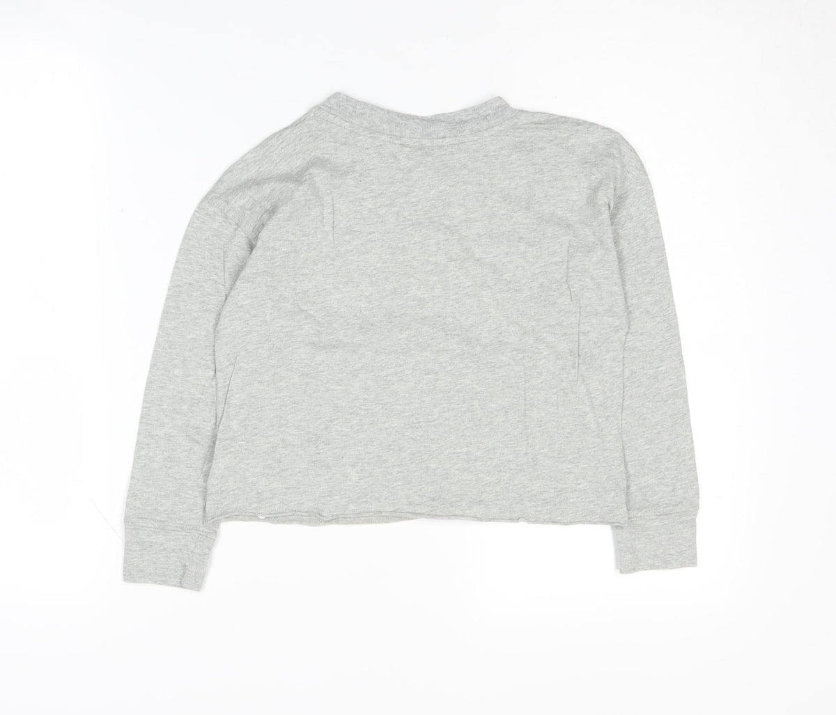 Back view of Gap girls’ grey long sleeve sequin t-shirt 6-7 years casual
