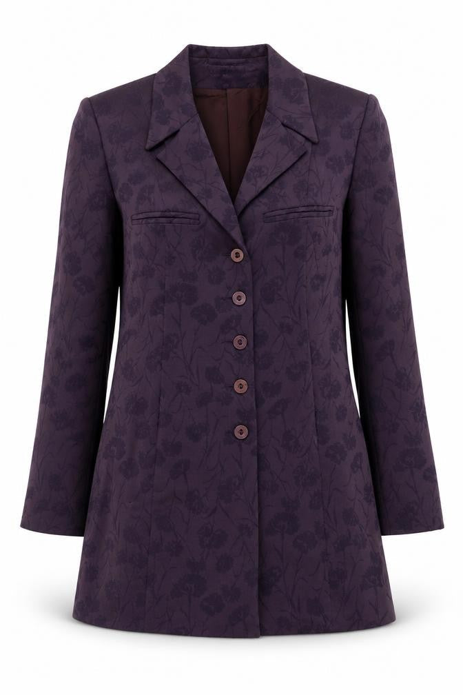 Cinoche Women's Purple Floral Blazer, Size 6