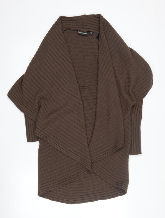 Nina Leonard Women's Brown Cardigan M Knit Jumper