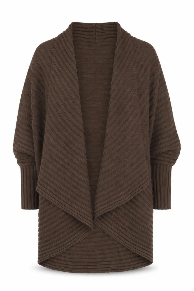 Nina Leonard Women's Brown Cardigan M Knit Jumper